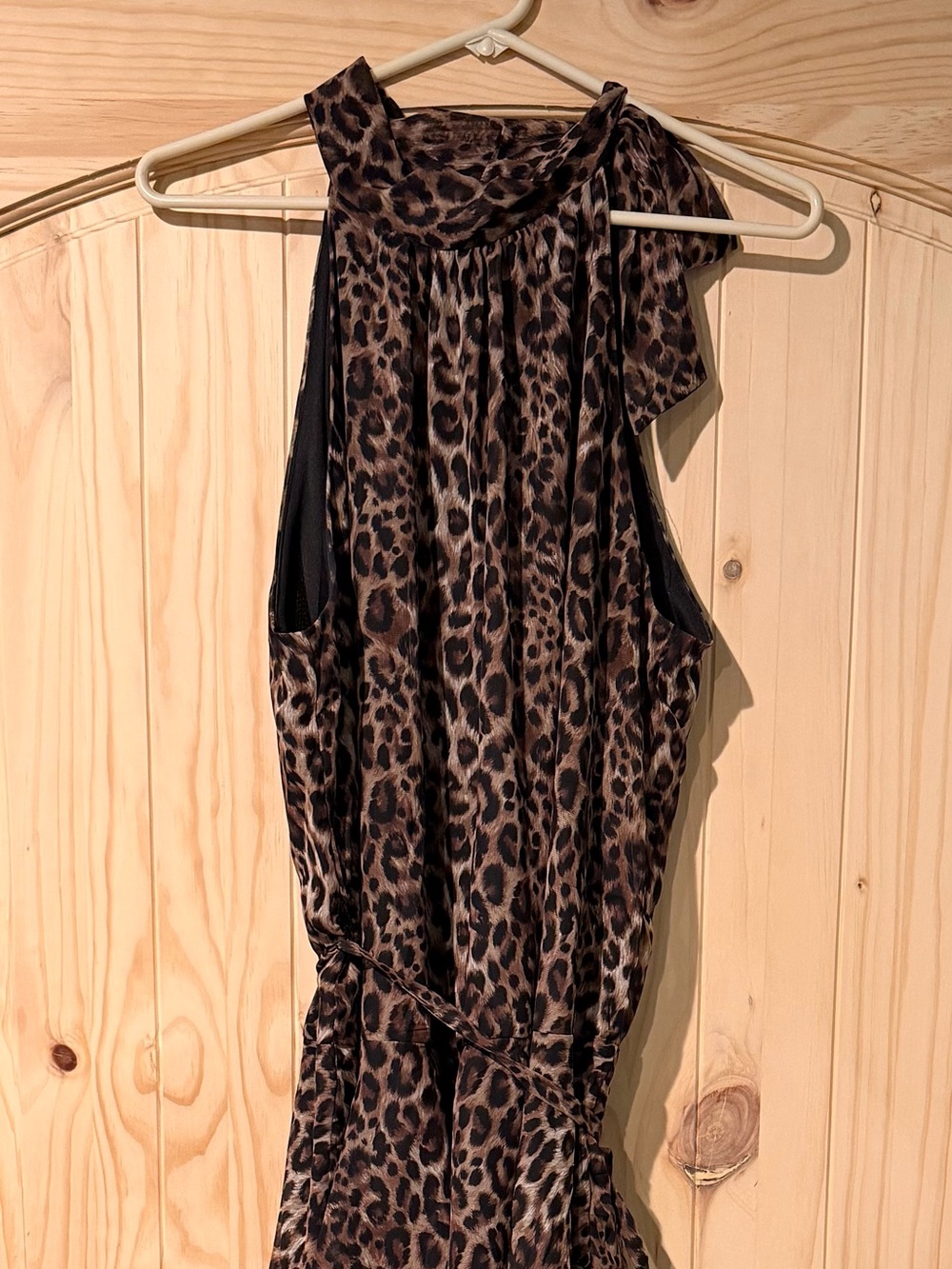 Julia Jordan Leopard Print Tiered Maxi Dress Size 16